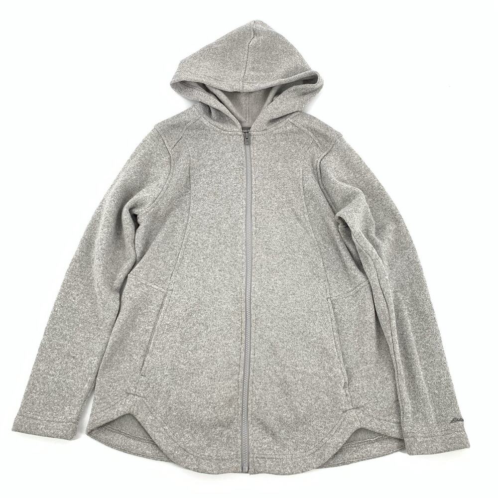 Eddie Bauer Radiator Fleece 2.0 Full Zip Jacket Size Large Womens Gray Hooded L